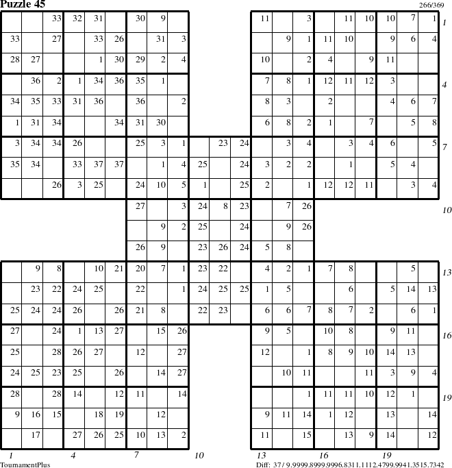 Step-by-Step Instructions for Puzzle 45 with all 37 steps marked