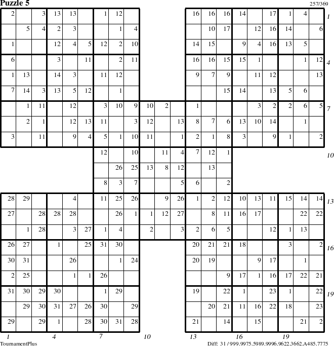 Step-by-Step Instructions for Puzzle 5 with all 31 steps marked