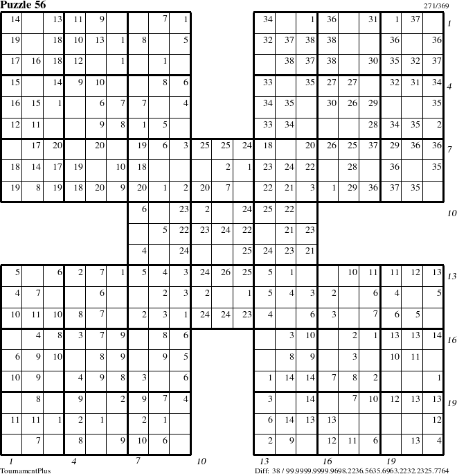 Step-by-Step Instructions for Puzzle 56 with all 38 steps marked