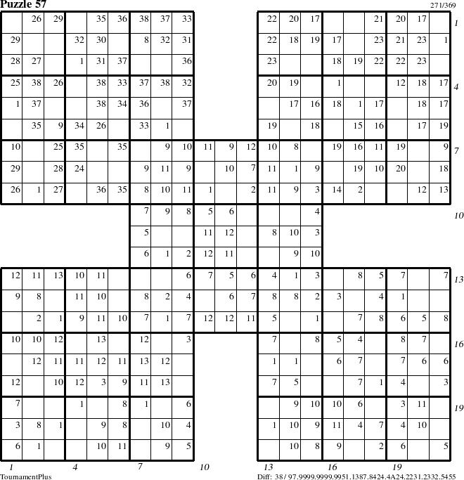 Step-by-Step Instructions for Puzzle 57 with all 38 steps marked