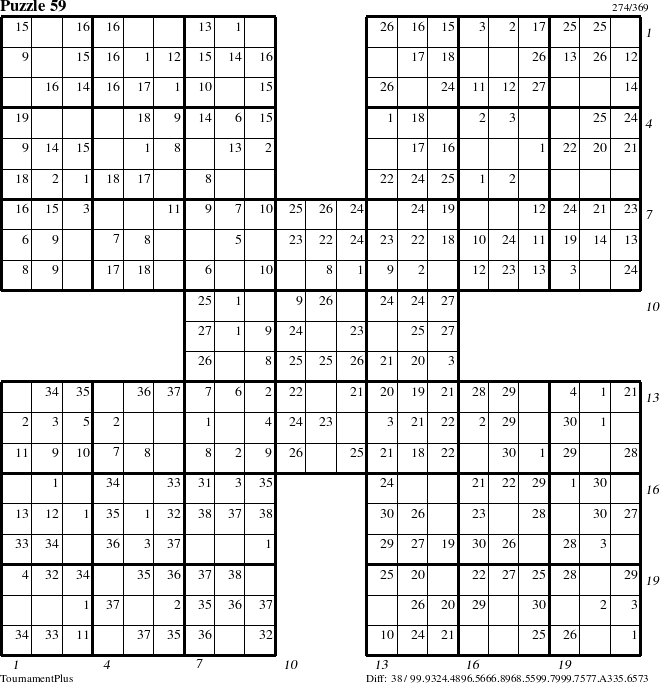 Step-by-Step Instructions for Puzzle 59 with all 38 steps marked