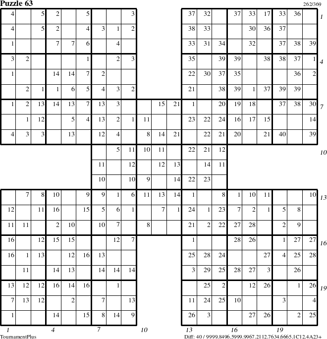 Step-by-Step Instructions for Puzzle 63 with all 40 steps marked