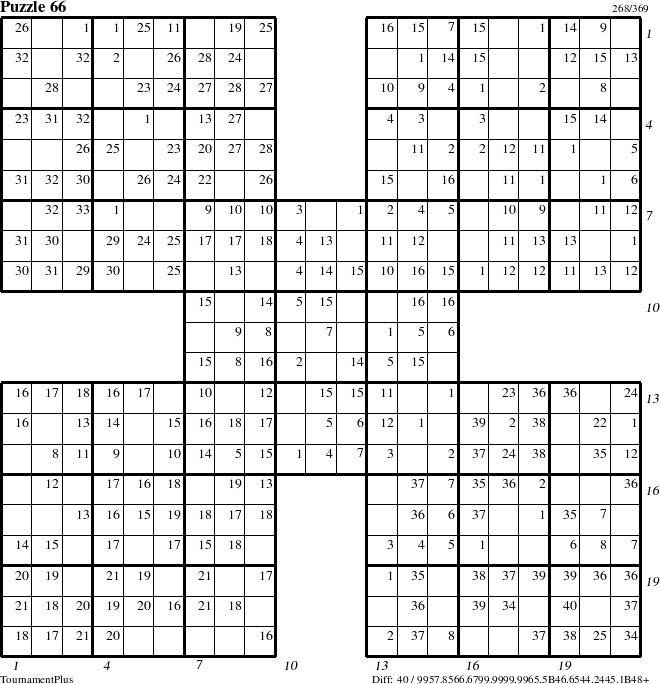 Step-by-Step Instructions for Puzzle 66 with all 40 steps marked