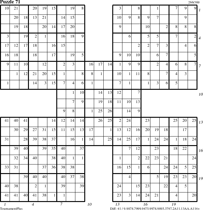 Step-by-Step Instructions for Puzzle 71 with all 41 steps marked