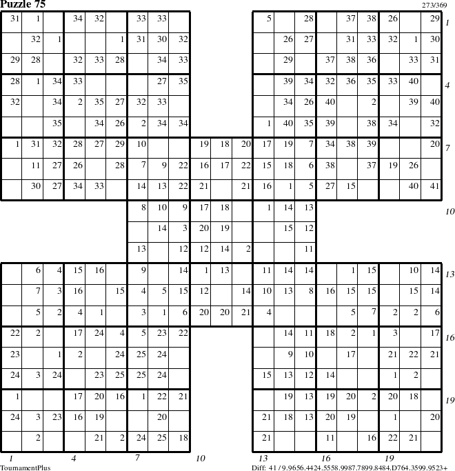 Step-by-Step Instructions for Puzzle 75 with all 41 steps marked