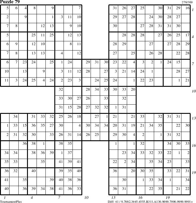 Step-by-Step Instructions for Puzzle 79 with all 41 steps marked