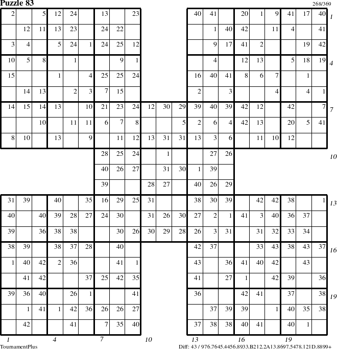 Step-by-Step Instructions for Puzzle 83 with all 43 steps marked