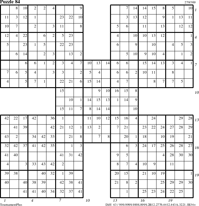 Step-by-Step Instructions for Puzzle 84 with all 43 steps marked