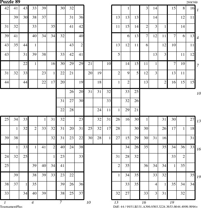 Step-by-Step Instructions for Puzzle 89 with all 44 steps marked