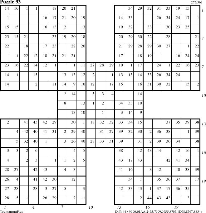 Step-by-Step Instructions for Puzzle 93 with all 44 steps marked