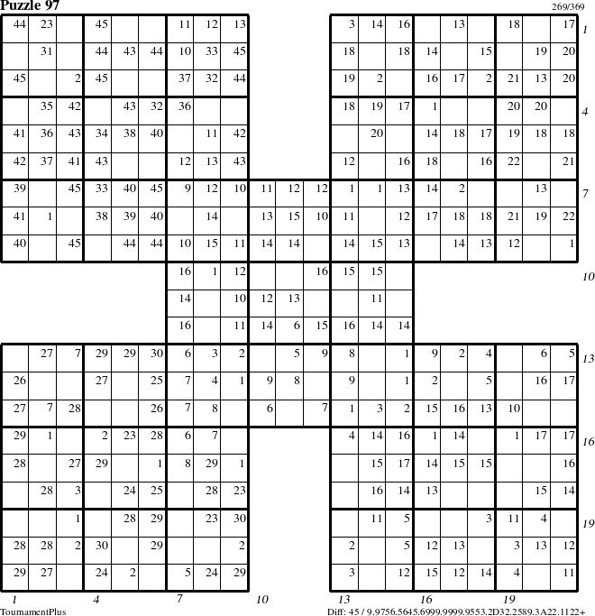 Step-by-Step Instructions for Puzzle 97 with all 45 steps marked