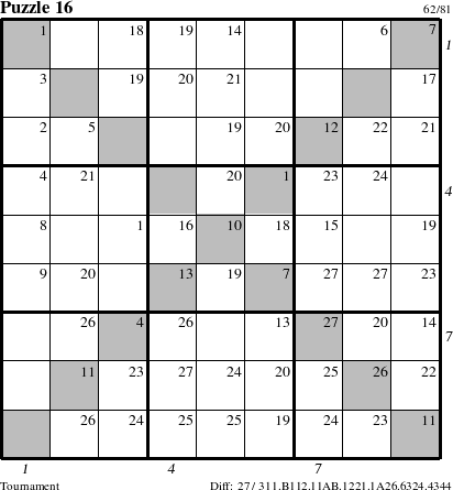 Step-by-Step Instructions for Puzzle 16 with all 27 steps marked