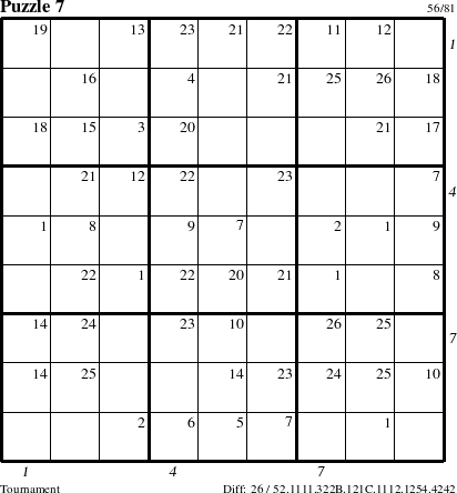 Step-by-Step Instructions for Puzzle 7 with all 26 steps marked