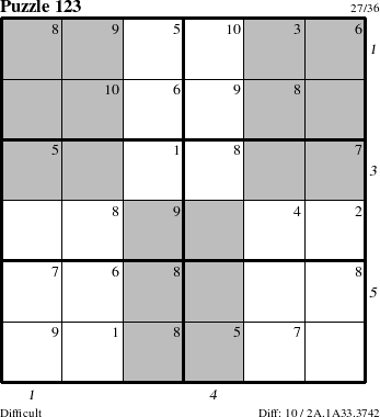 Step-by-Step Instructions for Puzzle 123 with all 10 steps marked