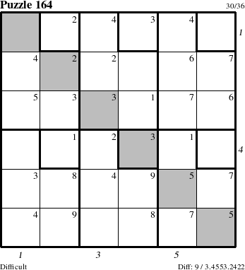 Step-by-Step Instructions for Puzzle 164 with all 9 steps marked