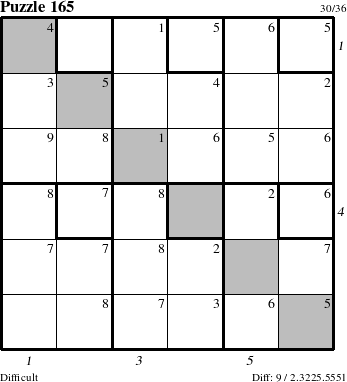 Step-by-Step Instructions for Puzzle 165 with all 9 steps marked