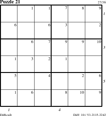 Step-by-Step Instructions for Puzzle 21 with all 10 steps marked