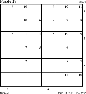 Step-by-Step Instructions for Puzzle 29 with all 11 steps marked