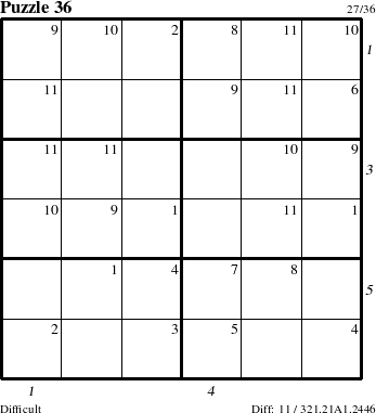 Step-by-Step Instructions for Puzzle 36 with all 11 steps marked