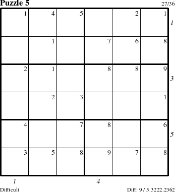 Step-by-Step Instructions for Puzzle 5 with all 9 steps marked