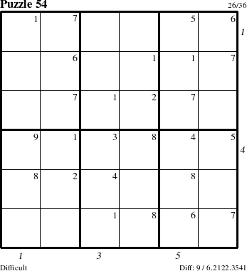 Step-by-Step Instructions for Puzzle 54 with all 9 steps marked