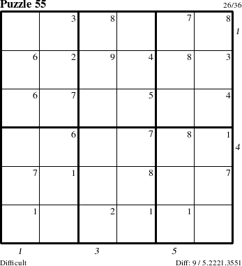 Step-by-Step Instructions for Puzzle 55 with all 9 steps marked