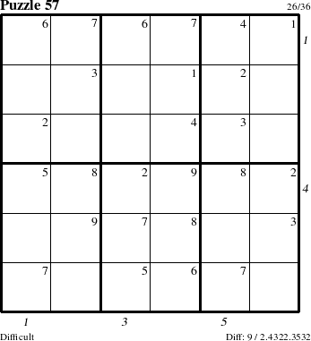 Step-by-Step Instructions for Puzzle 57 with all 9 steps marked