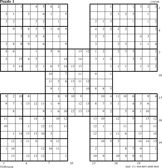 Step-by-Step Instructions for Puzzle 1 with all 15 steps marked