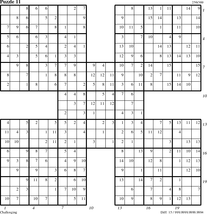 Step-by-Step Instructions for Puzzle 11 with all 15 steps marked