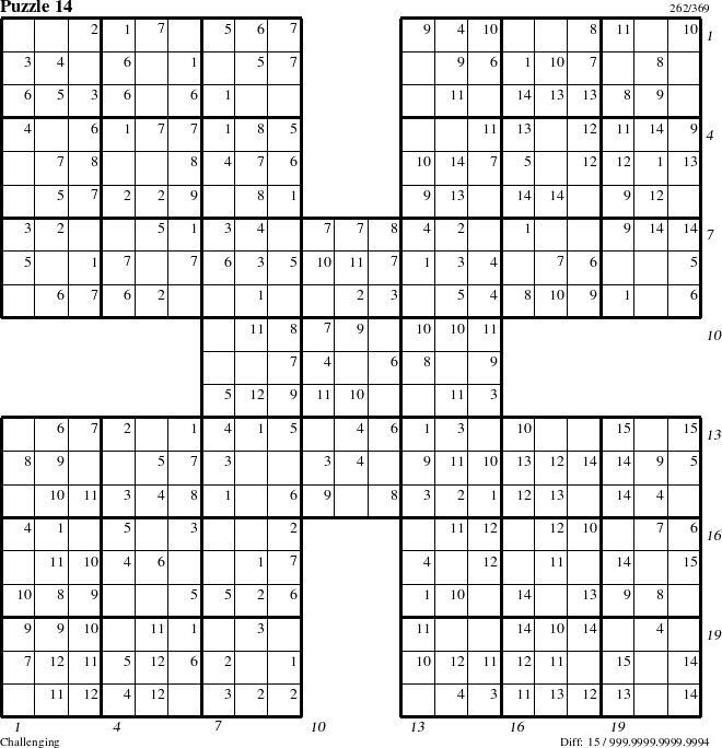 Step-by-Step Instructions for Puzzle 14 with all 15 steps marked