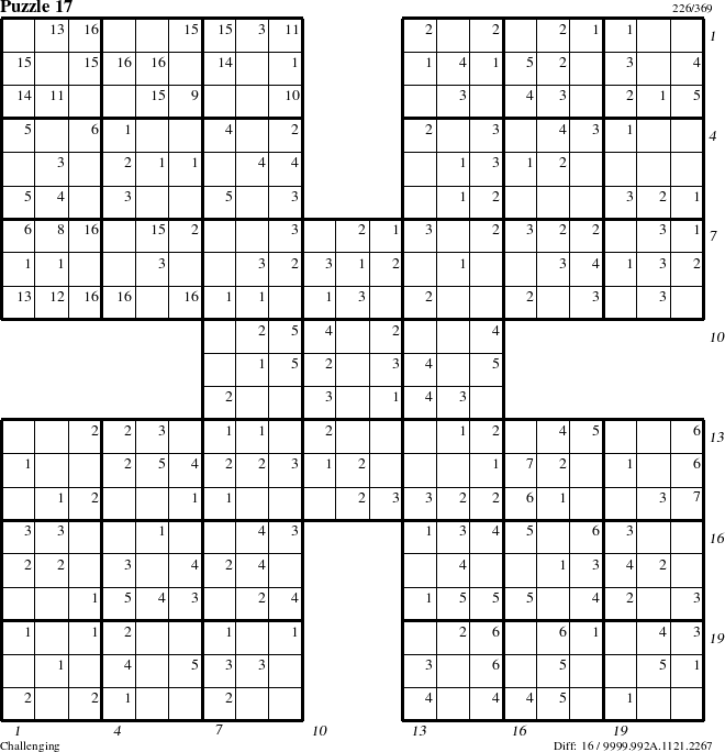 Step-by-Step Instructions for Puzzle 17 with all 16 steps marked