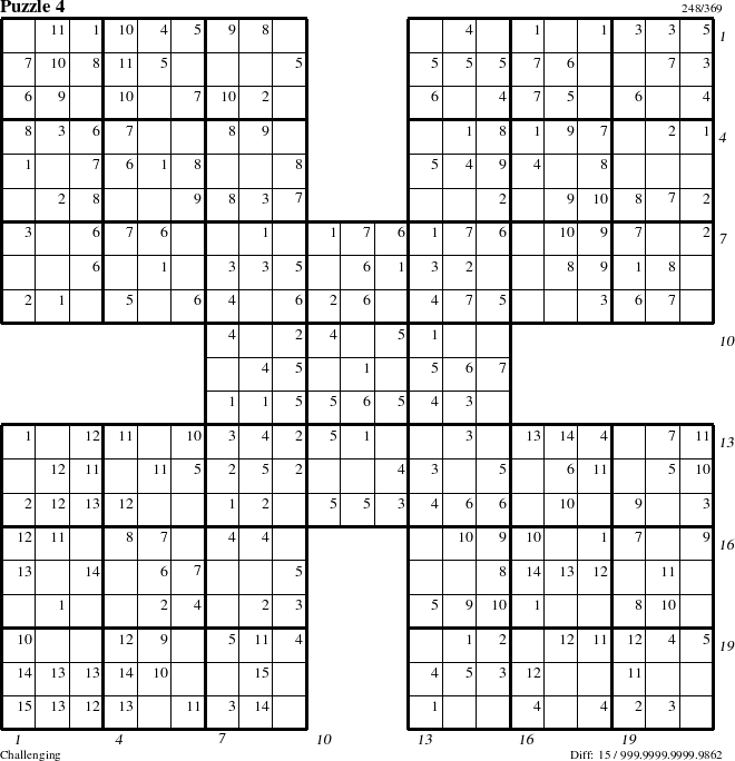 Step-by-Step Instructions for Puzzle 4 with all 15 steps marked