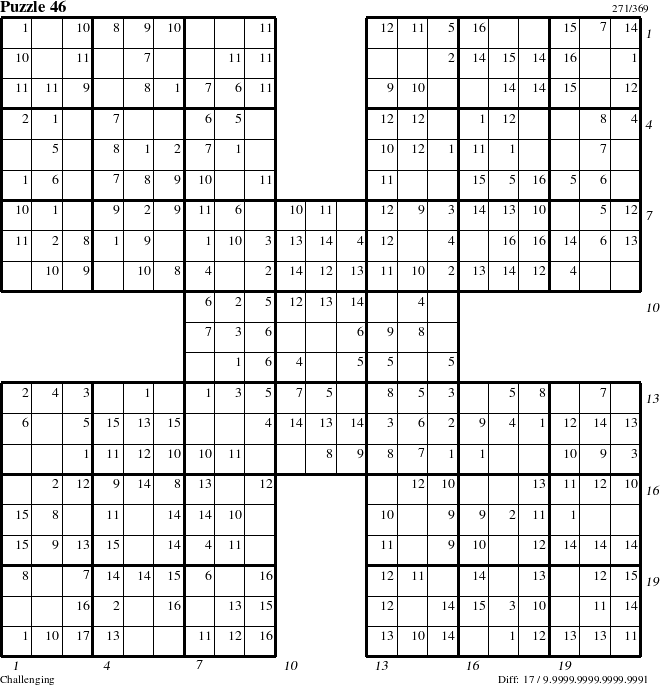 Step-by-Step Instructions for Puzzle 46 with all 17 steps marked