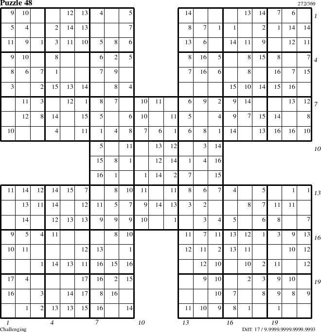 Step-by-Step Instructions for Puzzle 48 with all 17 steps marked