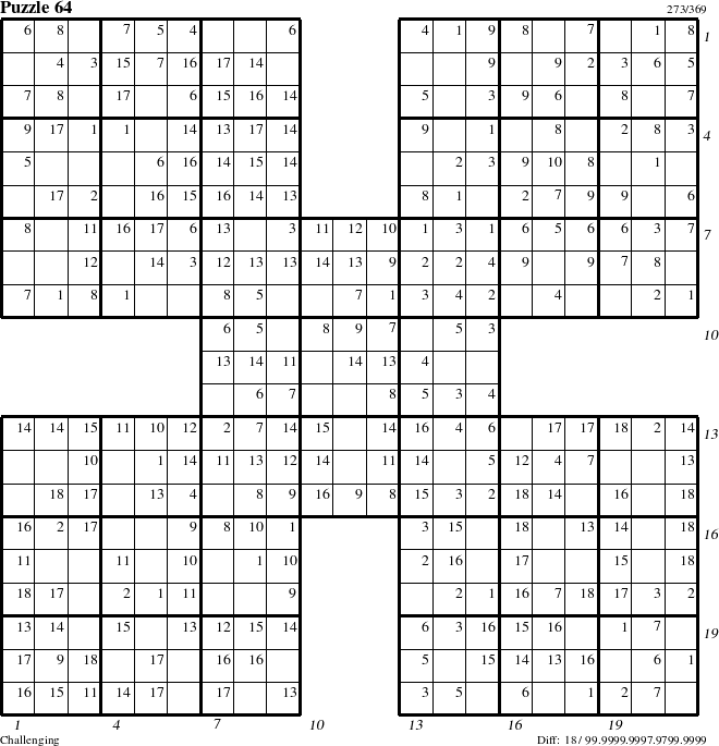 Step-by-Step Instructions for Puzzle 64 with all 18 steps marked