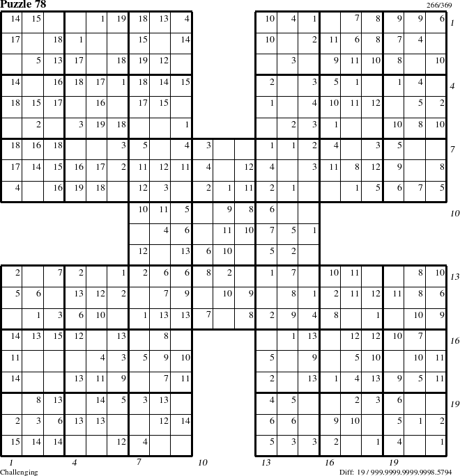 Step-by-Step Instructions for Puzzle 78 with all 19 steps marked