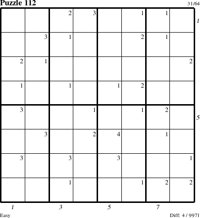 Step-by-Step Instructions for Puzzle 112 with all 4 steps marked