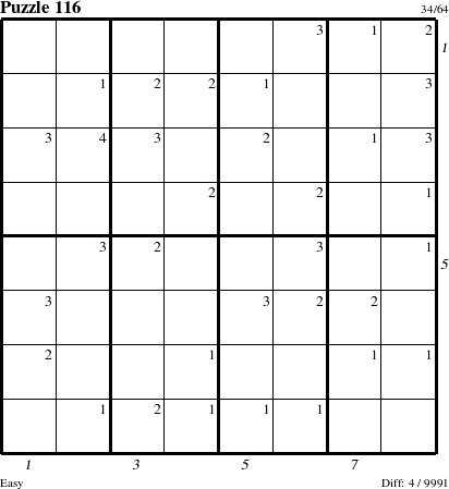 Step-by-Step Instructions for Puzzle 116 with all 4 steps marked