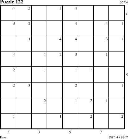 Step-by-Step Instructions for Puzzle 122 with all 4 steps marked