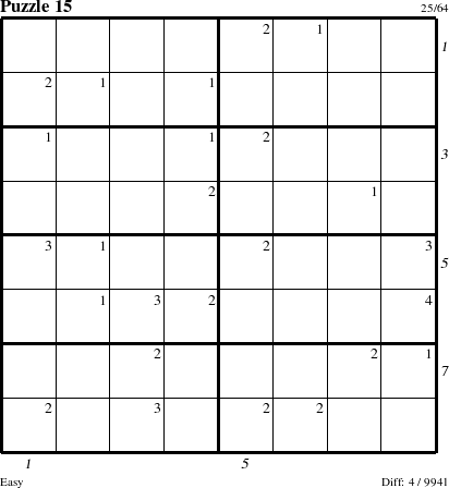 Step-by-Step Instructions for Puzzle 15 with all 4 steps marked