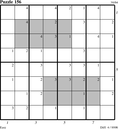 Step-by-Step Instructions for Puzzle 156 with all 4 steps marked