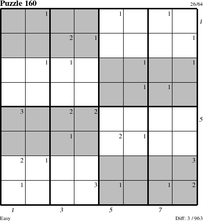 Step-by-Step Instructions for Puzzle 160 with all 3 steps marked