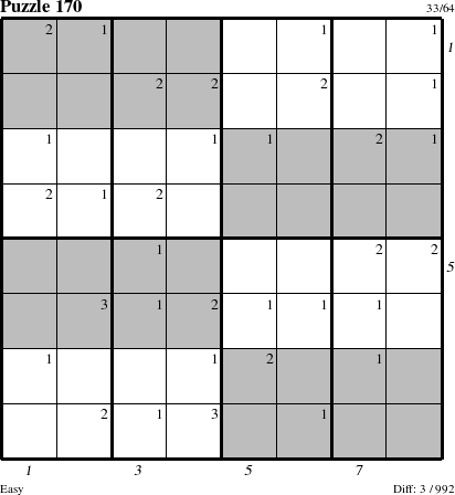 Step-by-Step Instructions for Puzzle 170 with all 3 steps marked