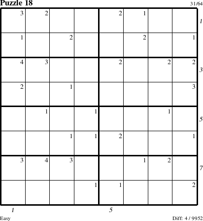 Step-by-Step Instructions for Puzzle 18 with all 4 steps marked