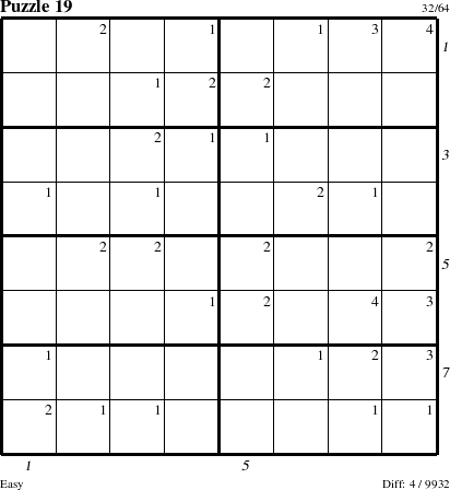 Step-by-Step Instructions for Puzzle 19 with all 4 steps marked