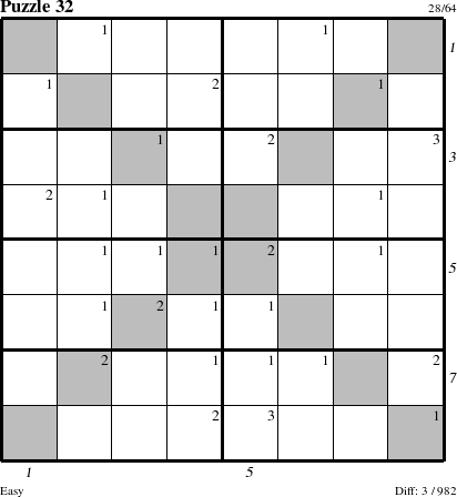 Step-by-Step Instructions for Puzzle 32 with all 3 steps marked