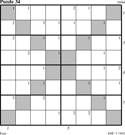 Step-by-Step Instructions for Puzzle 34 with all 3 steps marked