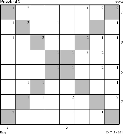 Step-by-Step Instructions for Puzzle 42 with all 3 steps marked