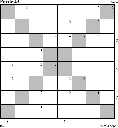 Step-by-Step Instructions for Puzzle 49 with all 4 steps marked