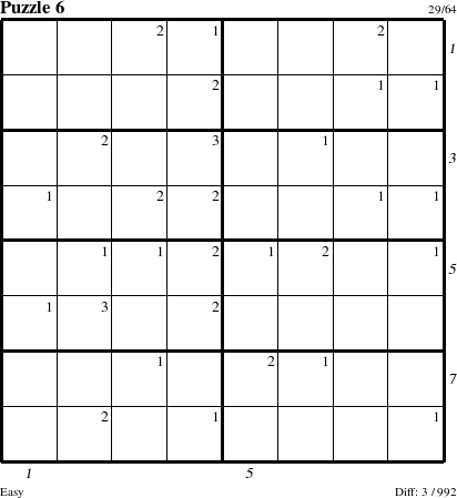 Step-by-Step Instructions for Puzzle 6 with all 3 steps marked